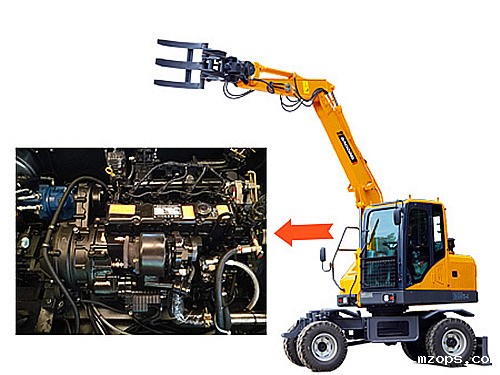 mzops80轮式抓木机动力环保