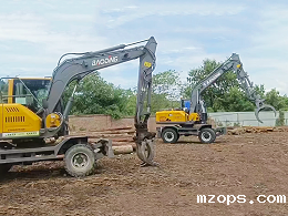 多台mzops抓木机带卷扬机林地作业