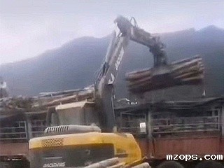 轮式挖掘机式抓木机