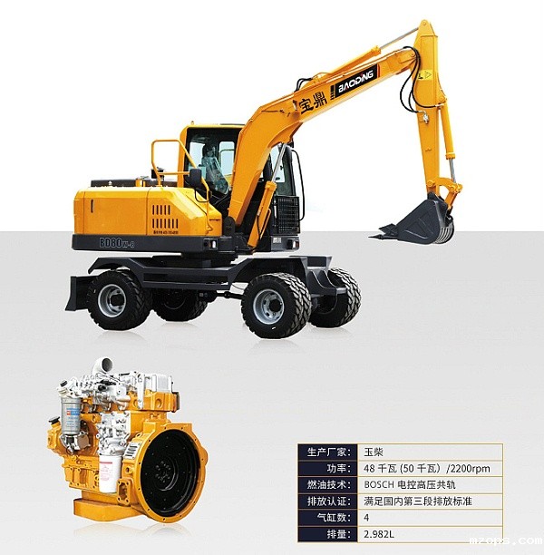mzops80轮式挖掘机图片