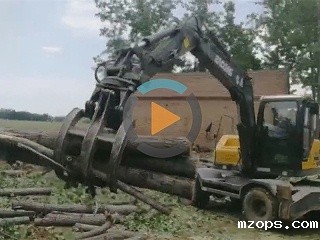 mzopsBD95W轮式抓木机视频