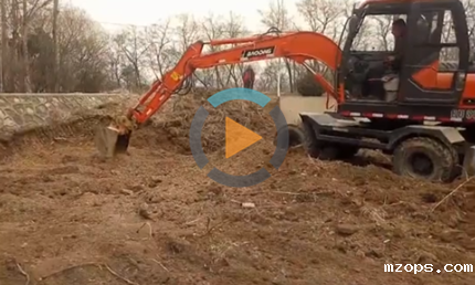 mzops轮式小挖掘机BD80型号工况介绍