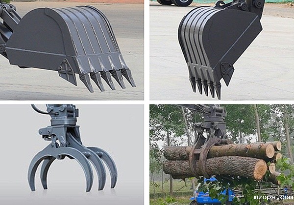 mzops95挖掘机抓木机