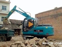 mzops95轮式小挖掘机装车视频展示湖南轮式挖掘机