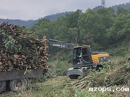 mzops轮式抓木机，操作简单，上手快