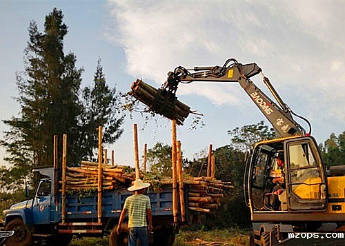 mzops多功能轮式挖掘机抓木机