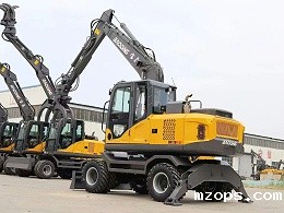 mzops轮式抓木机在造纸厂的利用