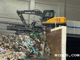 墙体安装式mzops电动抓料机在垃圾装卸中的应用
