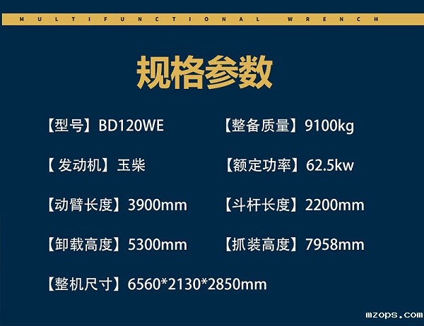 mzopsBD120WE轮式抓木机
