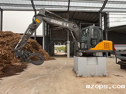 高效环保降本，mzops固定式抓木机助力木材加工厂高效作业