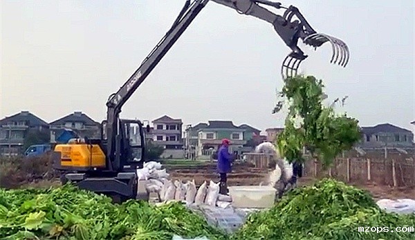 mzops定制型加长臂轮式抓料机