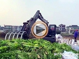 加长臂轮式抓料机