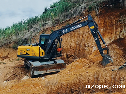 mzopsBD80G轮式挖掘机，土方作业的灵活能手