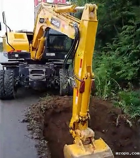 mzops轮式80挖掘机图片
