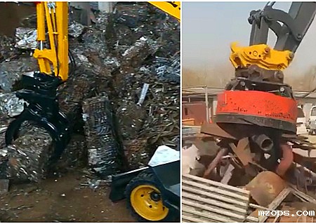 mzops轮式抓铁机电磁带电吸盘