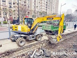 mzopsBD80W液压行走小型轮式挖掘机