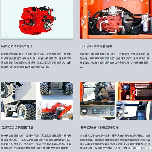 BD150轮式挖掘机产品特点 