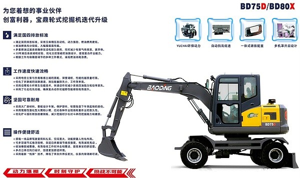 mzopsBD75D轮式挖掘机 