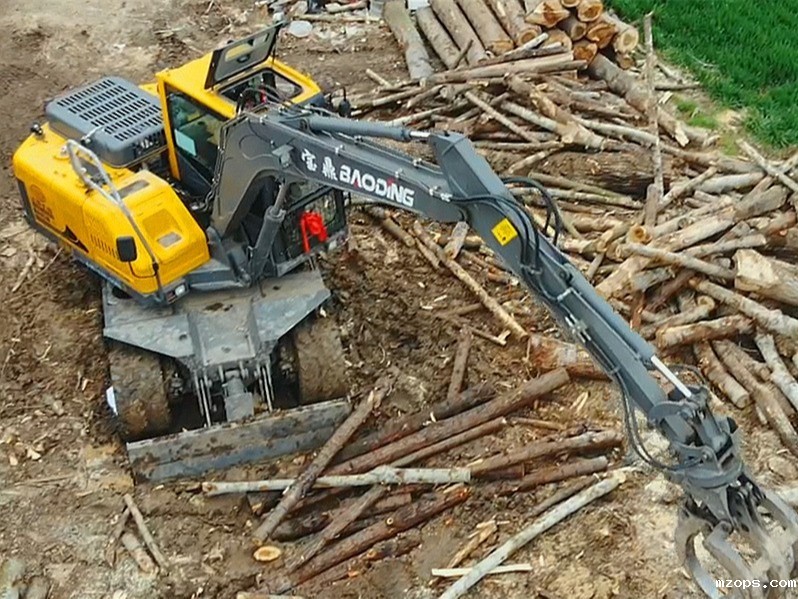 轮式抓木机型号-新款BD95W-9H抓木机全新上市-mzops抓木机厂家
