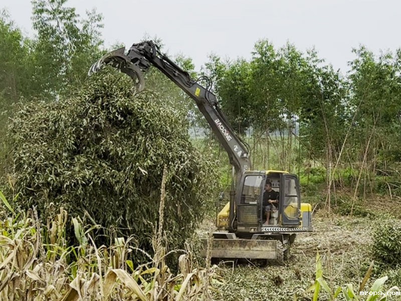 mzops抓木机抓树枝