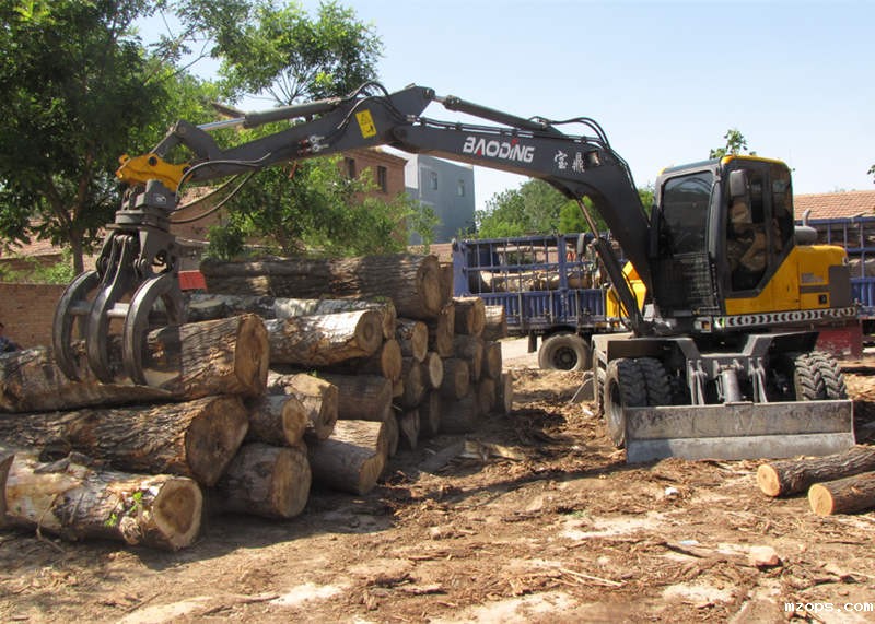 mzops95轮式挖掘机抓木机