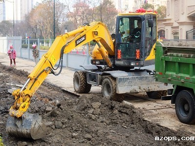 mzops小型轮式挖掘机