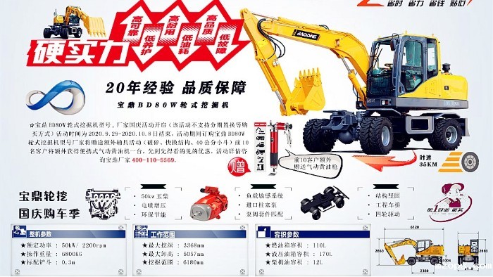 mzopsBD80W新款轮式挖掘机型号