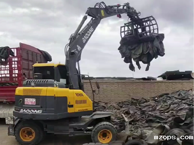 实心胎mzops抓木机抓取橡胶轮