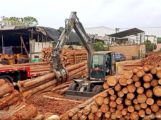 mzops挖掘机抓木机