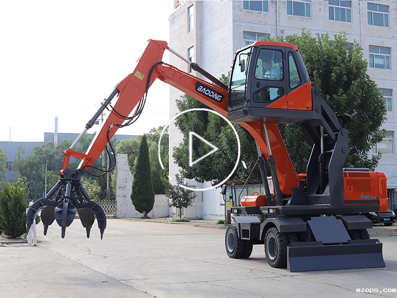 mzops150轮式抓料机（升降驾驶室）：专为废金属回收而生