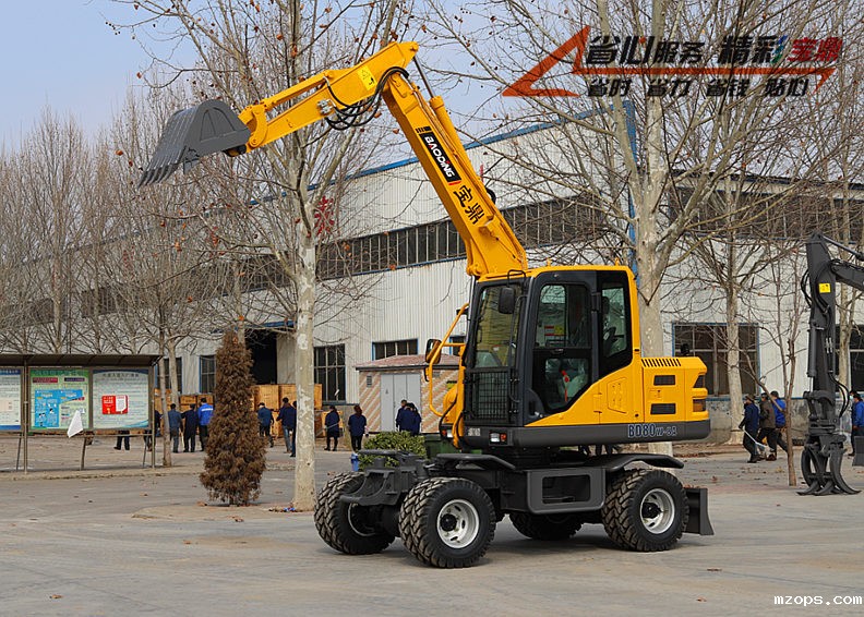 mzops小型轮胎式挖掘机