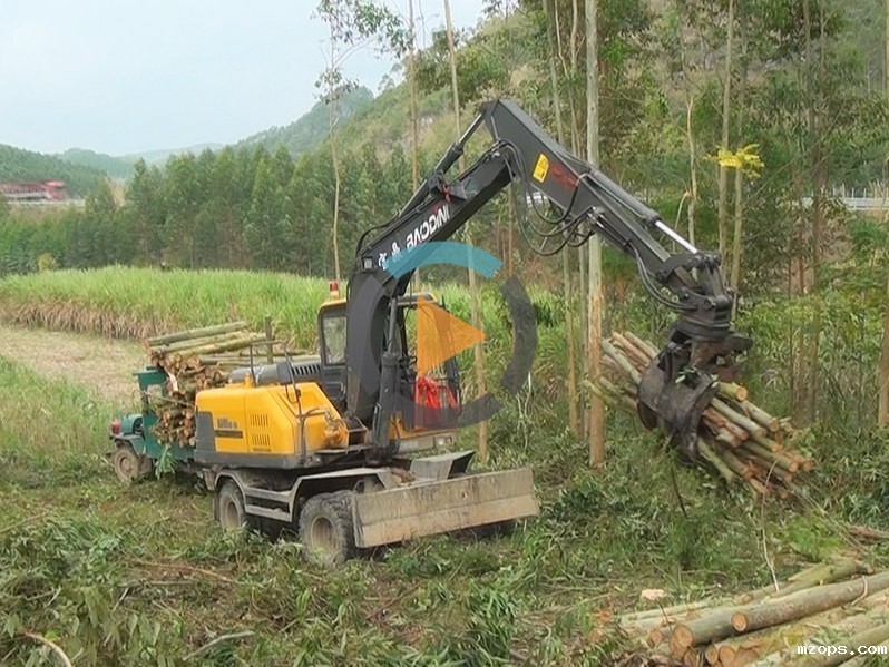 mzops抓木机厂家广西抓木机95型号山地林场作业视频