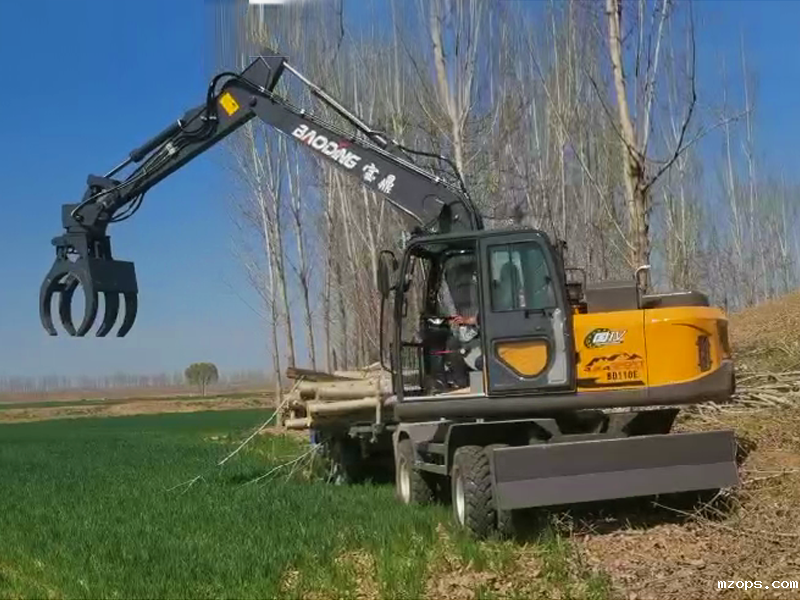 mzops110E轮式抓木机性能特点