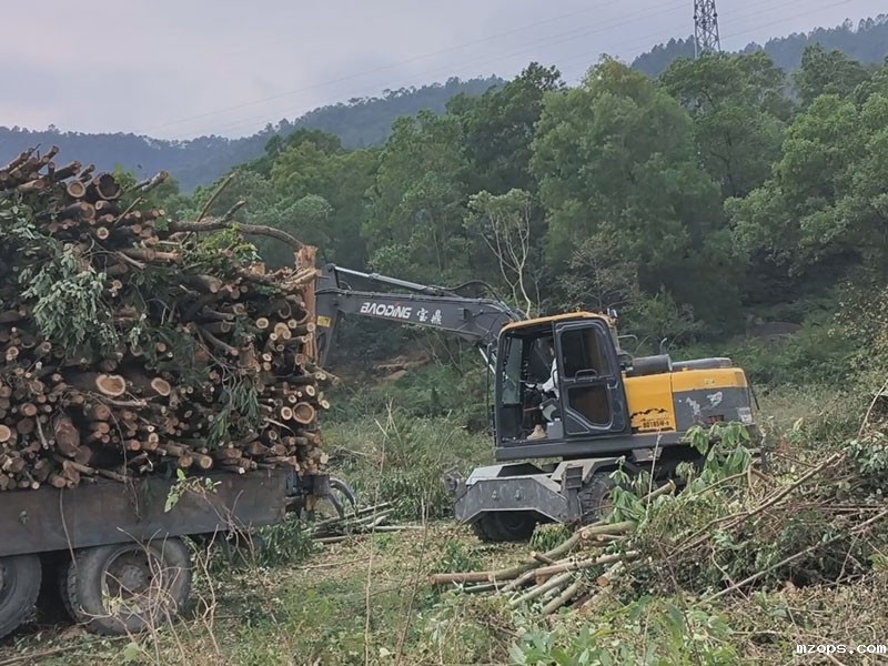 轮式抓木机