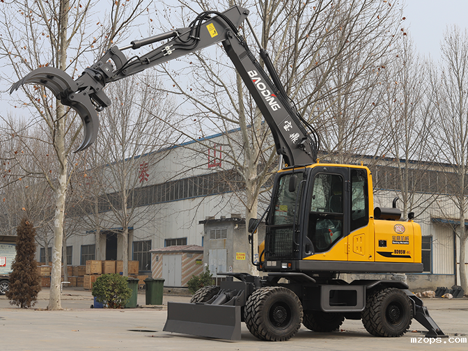 mzops轮式抓钢机在金属处理厂应用案例