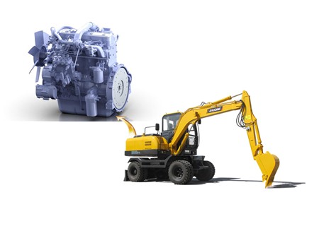 mzopsBD80W轮胎式挖掘机动力强劲