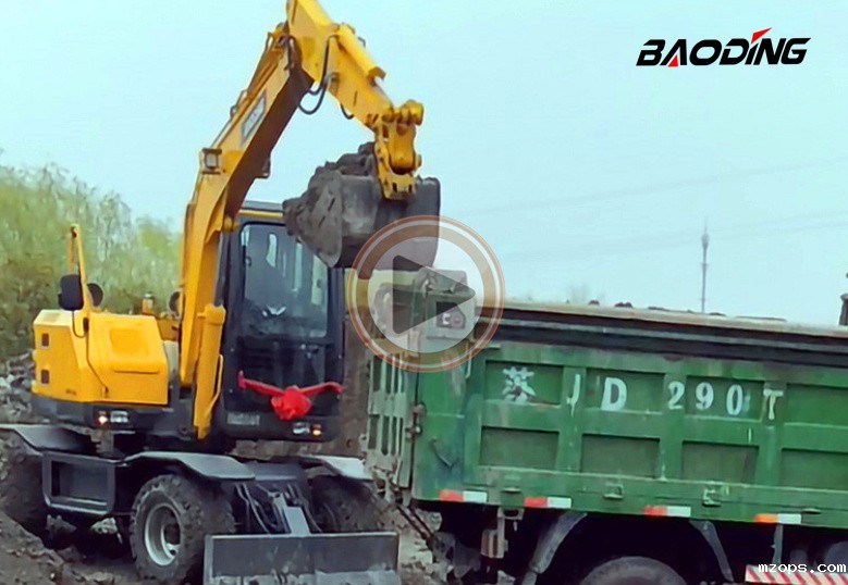 轮式挖掘机视频