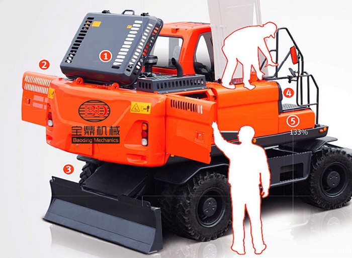 mzops150轮式挖掘机维修保养便捷