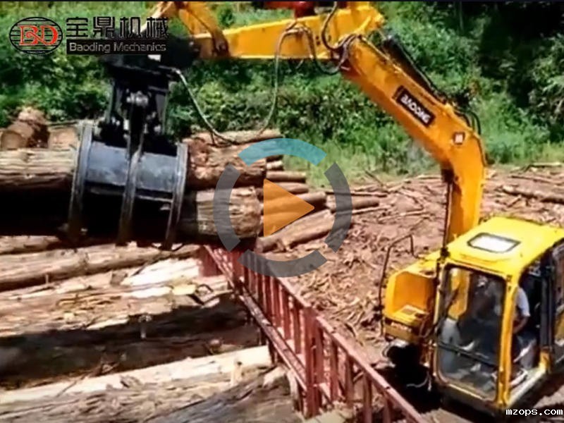 江西履带抓木机-mzops80抓木机-抓木机工作山地装车视频