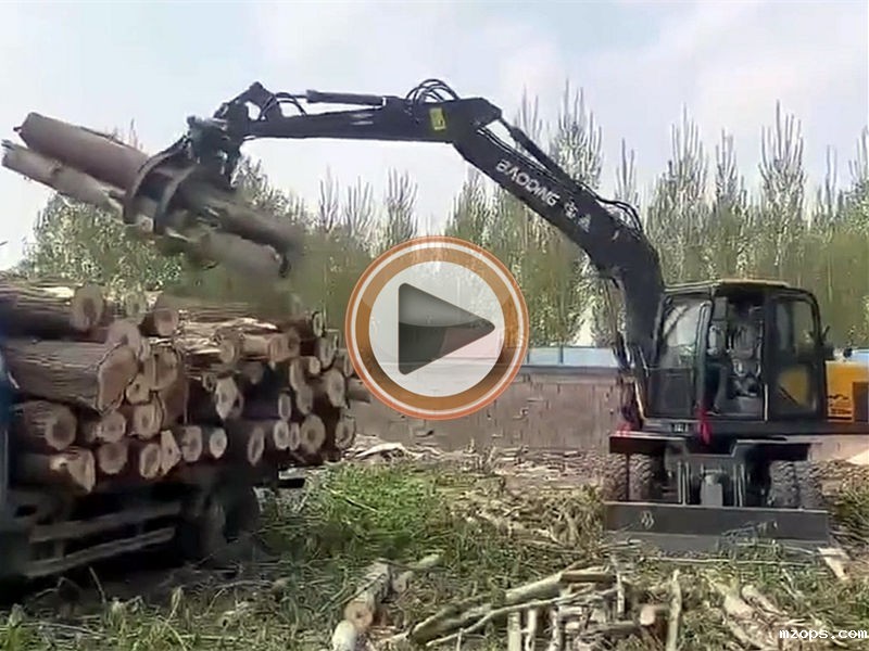 mzops105轮式抓木机视频