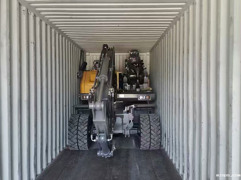 mzops80液压行走轮式挖掘机出口泰国